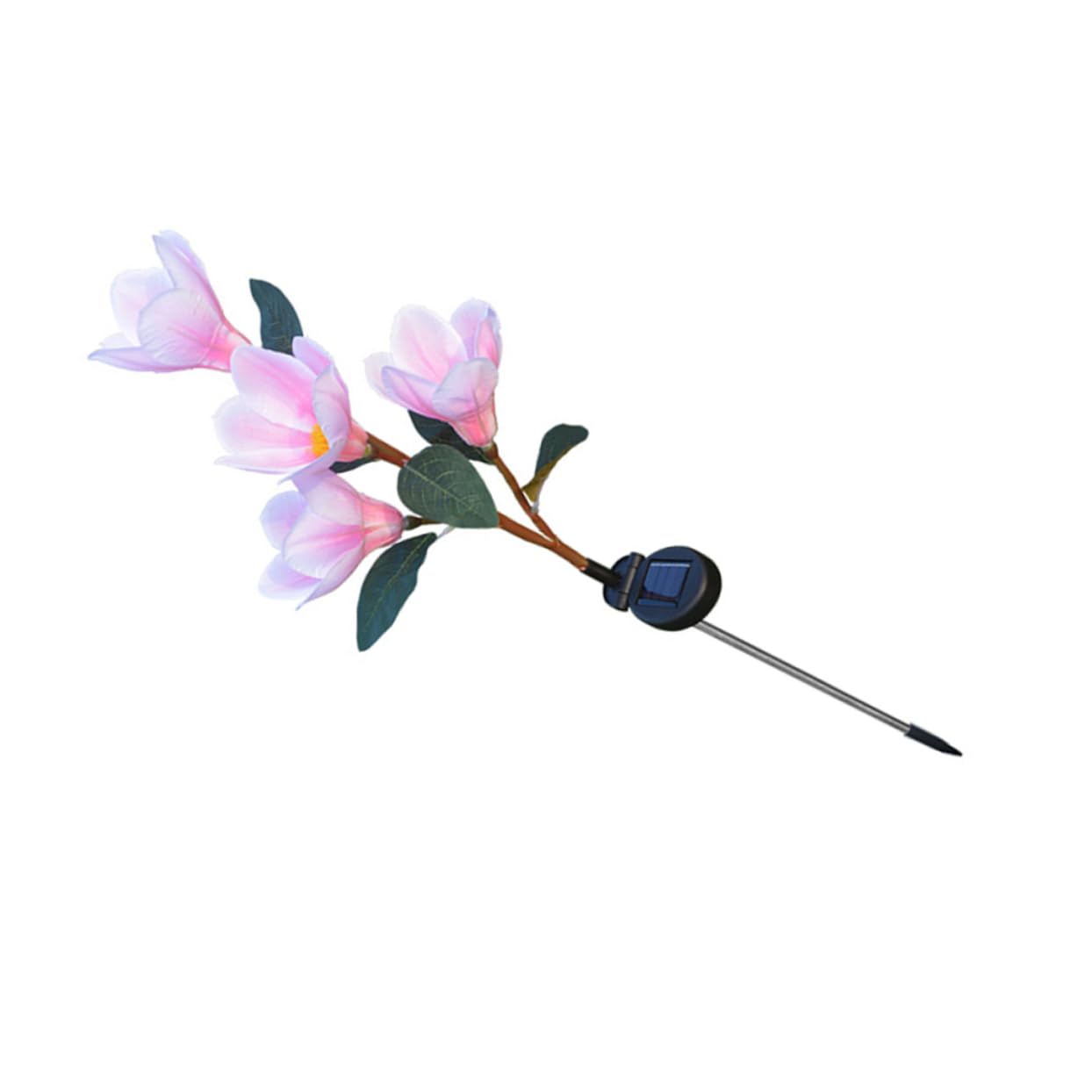 FUNOMOCYA Outdoor Solar Garden Lights Magnolia Lanterns Led Flowers Waterproof for Patio and Lawn