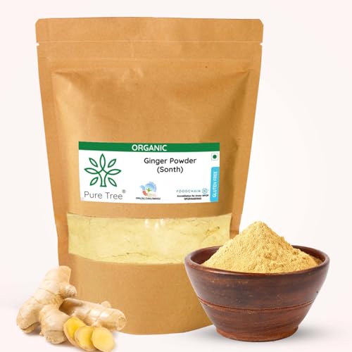 Image of Pure Tree Certified Organic Adrak Powder | 100 g | Sonti Dry Sonth Powder - Saunth | Allam Powder Ginger Powder For Cooking | Gluten Free Sukku Podi