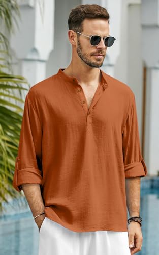 Image of Men's Solid Cotton Blend Regular Fit Mandarin /Chinese Collor Short Kurta for Men