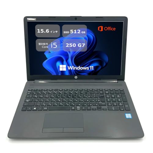 �y�����ςݕi�z 250 G7 ��15.6�^ HD (1366×768) - ��8���� Core i5 - ������32GB - SSD 512GB - web�J����-WiFi&Bluetooth - USB Type-C - Win11���� - MS Off