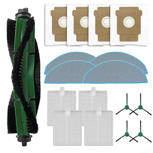 Set completo di ricambio: questo set include una spazzola principale, 4 panni per mocio, 4 filtri, 4 sacchetti per la polvere e 4 spazzole laterali, fornendo tutto il necessario per mantenere il tuo aspirapolvere in modo efficiente.