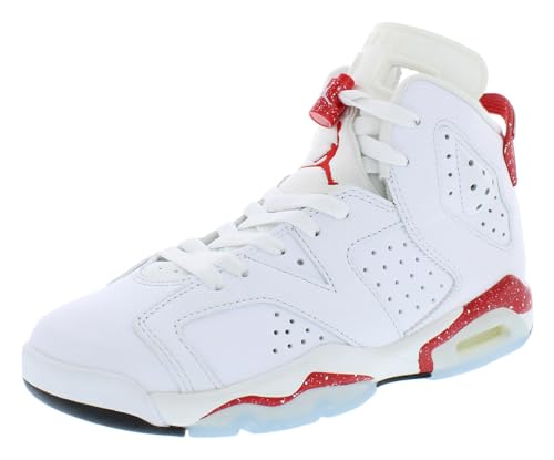 Nike Jordan Boy's Air Jordan 6 Retro (Big Kid) White/University Red/Black 5 Big Kid M