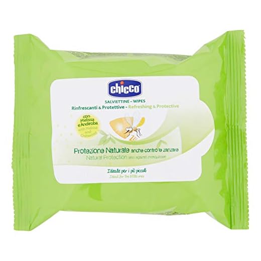 Chicco Einweg-Schutztücher für Kinder, natürlicher Insektenschutz, 20 Stück