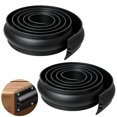 Boat Dock Bumpers for Edging 20 Feet Dock Edging Coil Dock Fender Guard for Edge Side and Piling Marine D-Profile Dock Bumper Protector Cushion Rub Rail for Boat Commercial Grade Includes Screws Black