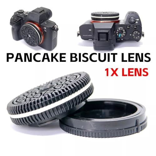 BAAQII 1 Packung fokussierfreies Pancake Biscuit Objektiv für Sony E Mount spiegellose Kamera 32 mm/F10