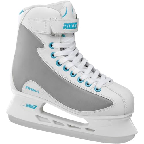 Roces RSK 2 Patin à Glace pour Femmes, Blanc, Bleu Azur, (4W) US