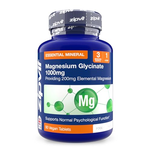 Zipvit Magnesium Glycinate Tablets 1000mg, 3-Month Supply
