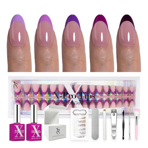 SXC Cosmetics X-Pro Tips French Tip Press on Nails –