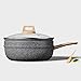 Wok/Olla De Vapor/Sartén Antiadherente De Piedra Médica/Sartén Doméstica/Cocina De Inducción Estufa De Gas De Gas Sartén De Piedra Médica General (Tamaño : 28cm)