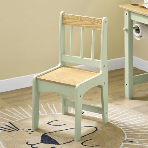 Ensemble table et chaise pour enfants Haotian vert pour cultiver l'imagination