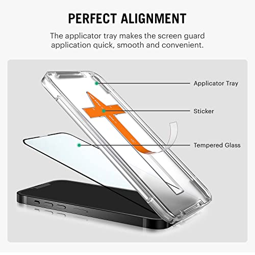 Image of DailyObjects 9D Tempered Screen Protector for iPhone 13 | Edge to Edge Tempered Glass Screen Protector | 9H Toughened Glass Screen Guard with Applicator
