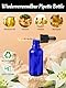 CoKeeSun 5 Stück 50ml Glasflasche mit Pipette, Wiederverwendbar Pipettenflasche, Blau Apothekerflasche mit Trichter, Spritze, Etikett für Ätherische Öle Aromatherapie-Düfte