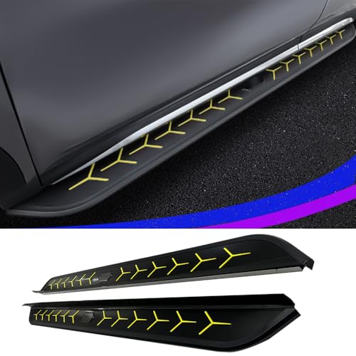 2 estribos laterales para VW AMAROK 2023-2025, estribo con pedal de barra Nerf, de aluminio, color negro (con soportes)