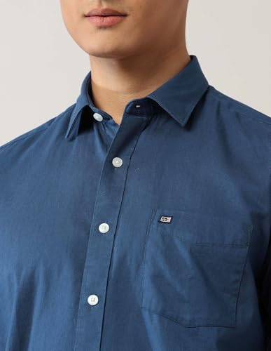 Image of Arrow Sports Men's Slim Fit Pure Cotton Dobby Shirt
