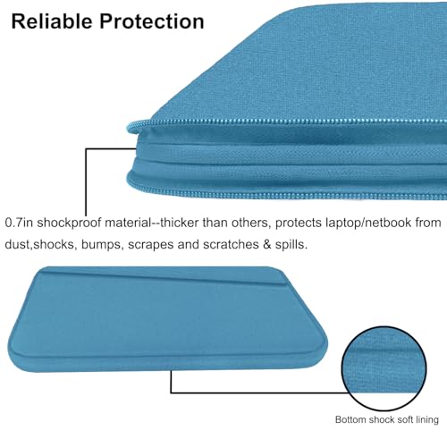 Image of 15.6 inch Laptop Sleeve, Slim Computer Carrying Bag Protective Cover Briefcase with Front Pocket, Durable Laptop Case for 15-16 Inch HP, Dell, Lenovo, Asus- Sky Blue