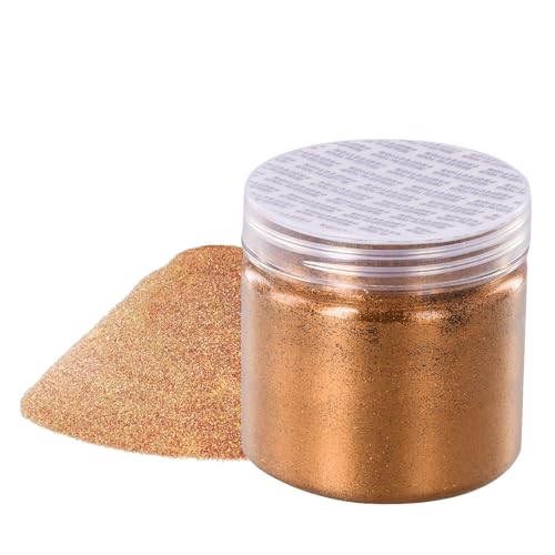 Oro Rosa Fino con Purpurina, Polvo Metálico con purpurina Fina de 100 g, 0,2mm Oro Rosa Purpurina, Sparkling Fine Resin Glitter Powder, purpurinas en Polvo Iridiscente Metálica para Manualidades