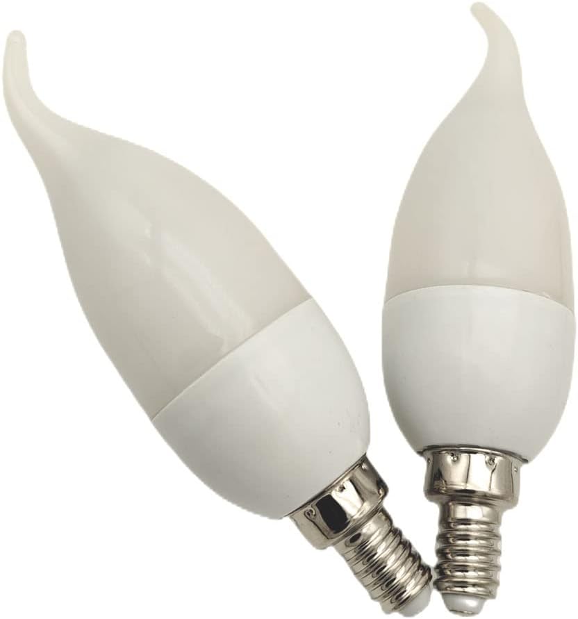 QLEE Led Flame Bulb E12 Candelabra 3 Watt 3 Mode LED Chandelier Bulb Warm White Candle Light for Festival Hotel Bar Party Celebration Events Christmas Decorations