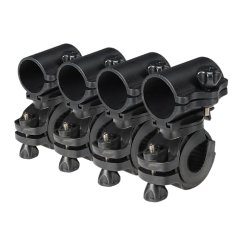 OSOLADY 4個 自転車用懐中電灯ホルダーブラケット 安定固定で夜間サイクリング対応 明るい照明保持 クイック装着可能 サイクリングライトマ