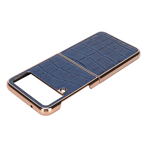 Skyddande läderfodral för Galaxy Z Flip4 - Blå, repbeständig