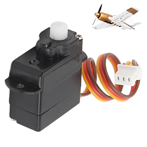 Dilwe Lenkgetriebe Servo, RC Flugzeug Ersatz Lenkservo Weihnachten Aircraft Model Parts f¨¹r XK A250 A260, Kunststoff Schwarz Flugzeug Ersatzteile Zubehr Flugzeugmodellteile