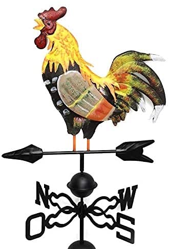 Banderuola segnavento da Giardino con picchetto, banderuola segnavento a Forma di Pollo con Doppia verniciatura, banderuola segnavento a Forma di Gallo, Decorazione per g