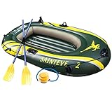 WASAKKY 2 Person Inflatable Boat - Thicken Raft Kayak Assault Rubber Boats,Wear-Resisting Hovercraft Dinghies for Fishing,Entertainment