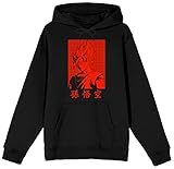Bioworld Dragon Ball Z Red Goku Character Black Graphic Hoodie- L