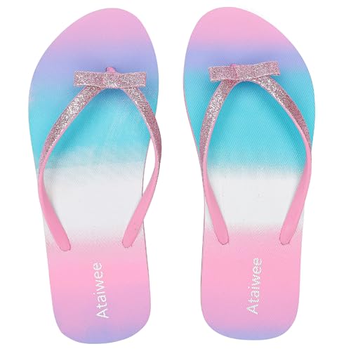 Ataiwee Mädchen-Flip-Flop, kleine/große Kinder-Strandsandalen,...