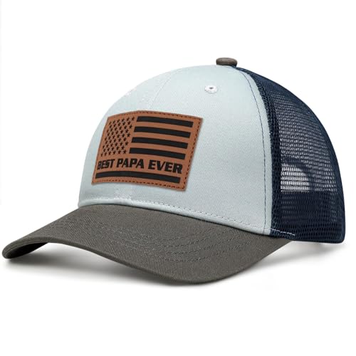 Image of Papa Gifts from Grandkids American Flag Cap Papa Hat for Grandpa