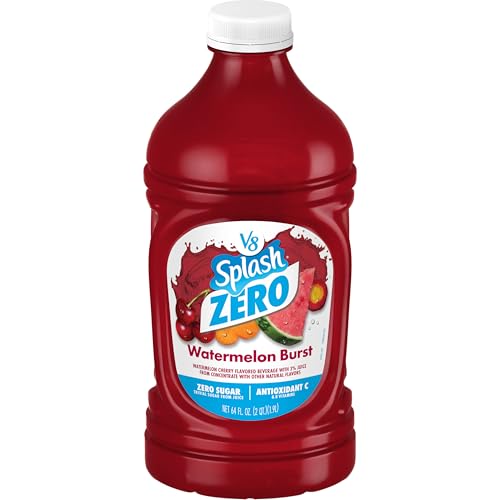 Image of V8 Splash Zero Sugar Watermelon Burst Flavored Beverage, 64 fl oz Bottle