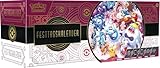 Pokémon Sammelkartenspiel Adventskalender 2025 Festtagskalender mit 25 Überraschungen (Holo-Karten, Boosterpacks, Funpacks, Münzen, Stickerbögen) und BB-Toy-Trades Toploader