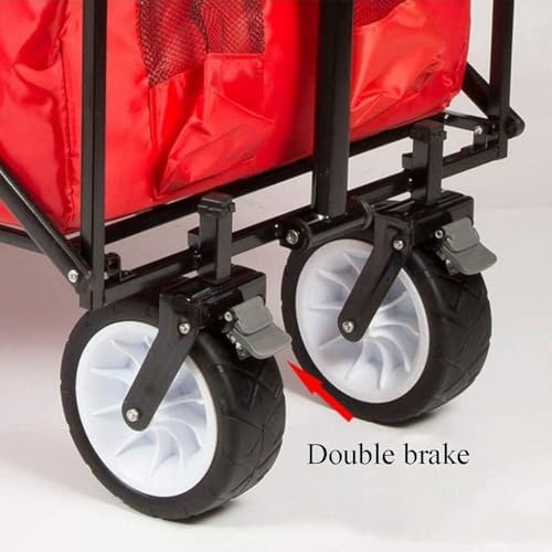 Carretilla plegable para jardín, carro plegable para exteriores, carrito para camping y playa, fácil de transportar y maniobrar miniatura 4