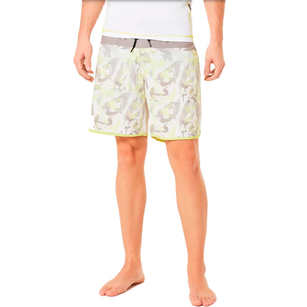 Oakley Mens Session Recycled 19" Boardshort, All Over Print Camo Palm Sulphur, 28