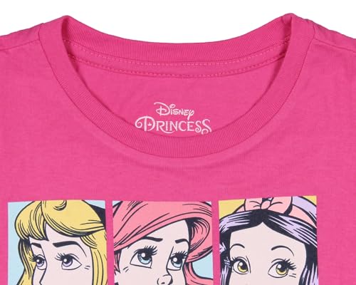 Disney Princess Girls' 3 Princesses 3 Villains Graphic Block T-Shirt3