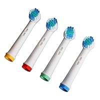 Ersatzbürstenköpfe, 4 Stück, Bürstenköpfe, Zahnbürstenköpfe, Elektrische Zahnbürste, Ersatzköpfe mit Hochdichten Borsten, Saubere Bürstenköpfe, Nachfüllung für SB17A