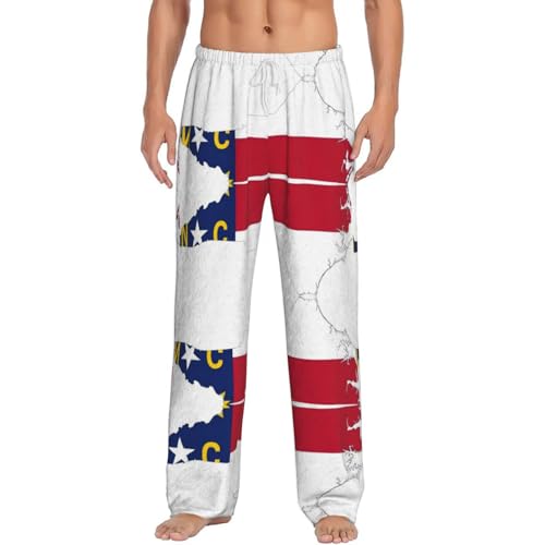 Pantalon pyjama homme imprimé Caroline du Nord vêtement nuit doux poches