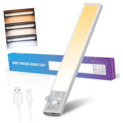 Guaber Lámpara De Noche LED Sensación Automática Con Magnética Montaje Brillo Ajustable Protección Ocular ABS Para Instalación La Pared Sensor Cuerpo Humano Sensor