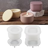 ALEFBET Silikonformen Gießformen, Silikonform Kerzen Mini Tontopf, Duftkerzetontopf Kerzen Formen Silikon, Silikon Gießform Kerzen, Gipsformen zum Gießen (Mini Tontopf 2 Sätze)
