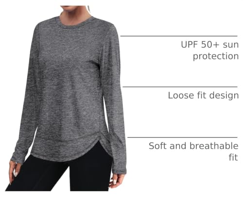 Image of XIEERDUO Women's Workout Tops Long Sleeve Shirts Sun Protection UPF 50+ Quick Dry Shirts for Hiking Running S-3XL