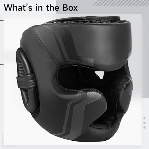 Casco de boxeo con cobertura completa de rostro y ajuste de 57-65 cm para sparring seguro 2