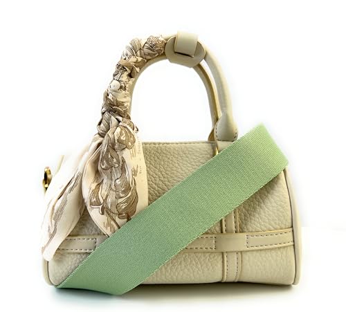Image of Avocado Green Purse Strap with Silver Hardware 1-1 /2 Inch Wide Solid Color Replacement Crossbody Guitar Style Shoulder Strap for Handbags Totes