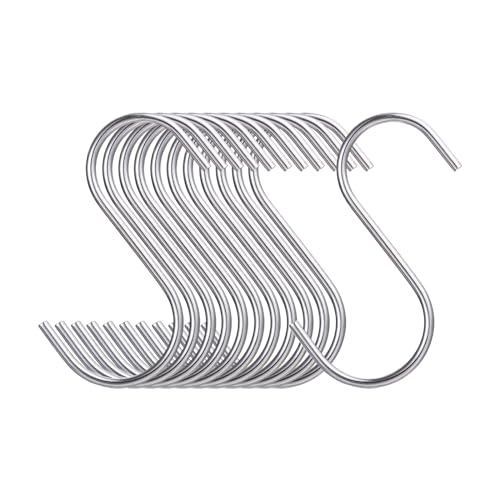Opiniones de Ganchos para Colgar - los preferidos. 43 Naler 12 Ganchos de Acero Inoxidable 8 cm en Forma S Gancho para Cocina Baño Colgar Bolsas, Ropa, Toalla, Utensilios, Macetas