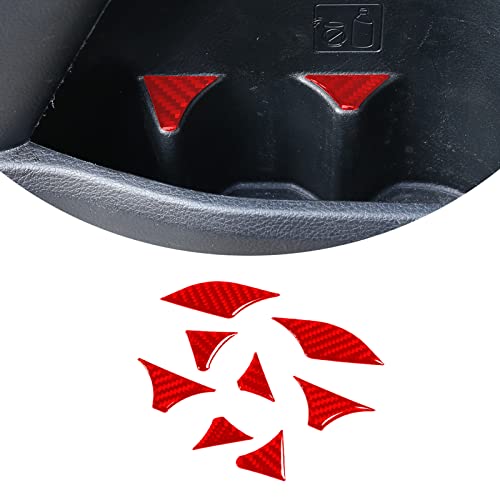 Sticker Porta Vasos para Toyota Tacoma 2016-2023 Carbono Rojo miniatura 1