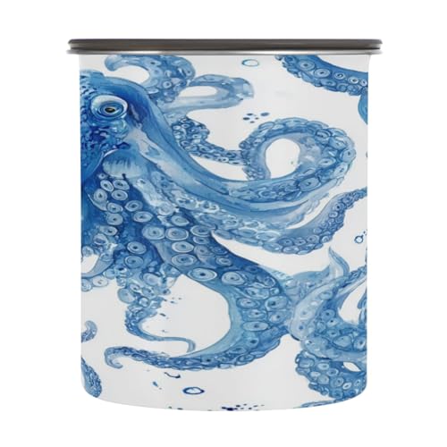 Botella para café con patrón marino azul 500 ml