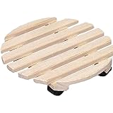 Siena Garden 945896 Holz-Rolluntersetzer, rund Buche, 6 und 2 Latten