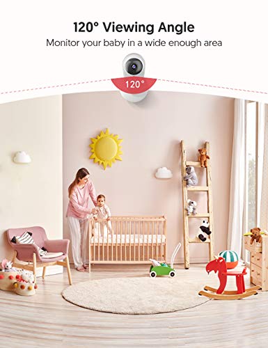 Victure 2pcs 1080P Video Baby Monitor WiFi Camera Home Camera Indoor Pet Security Camera with Night Vision 2-Way Audio Motion Detection for Home/Office/Baby/Nanny/Pet