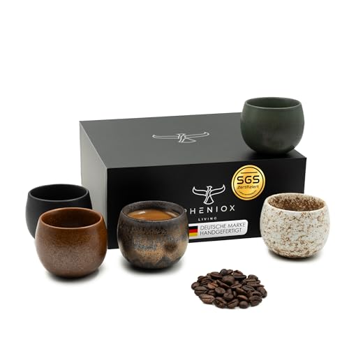 Pheniox Espressotassen 5-teiliges Set - 5 x 50 ml