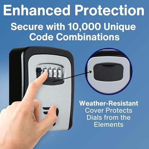 Key Lock Box for Outside - Realtor Lockbox for House Keys Outdoor - Combination Key Hiders to Hide a Key Safe Storage