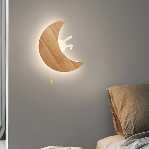 Lámpara de pared infantil LED regulable 3000K-6000K con interruptor de cadena para dormitorio 7