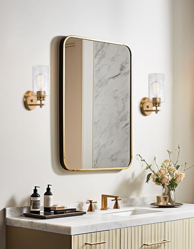 Image of Kira Home Phoebe 10 inch Mid Century Modern Wall Sconce for Bathroom Vanity